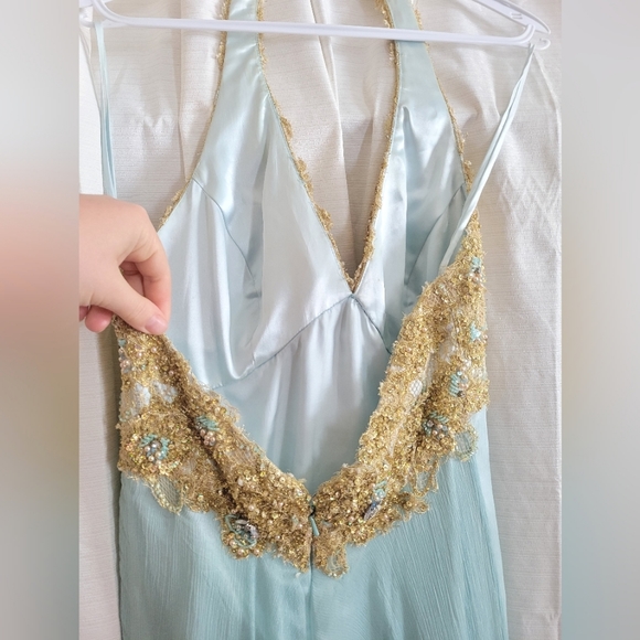 Vintage Silk Sequin Graduation Formal Dress - Picture 5 of 11